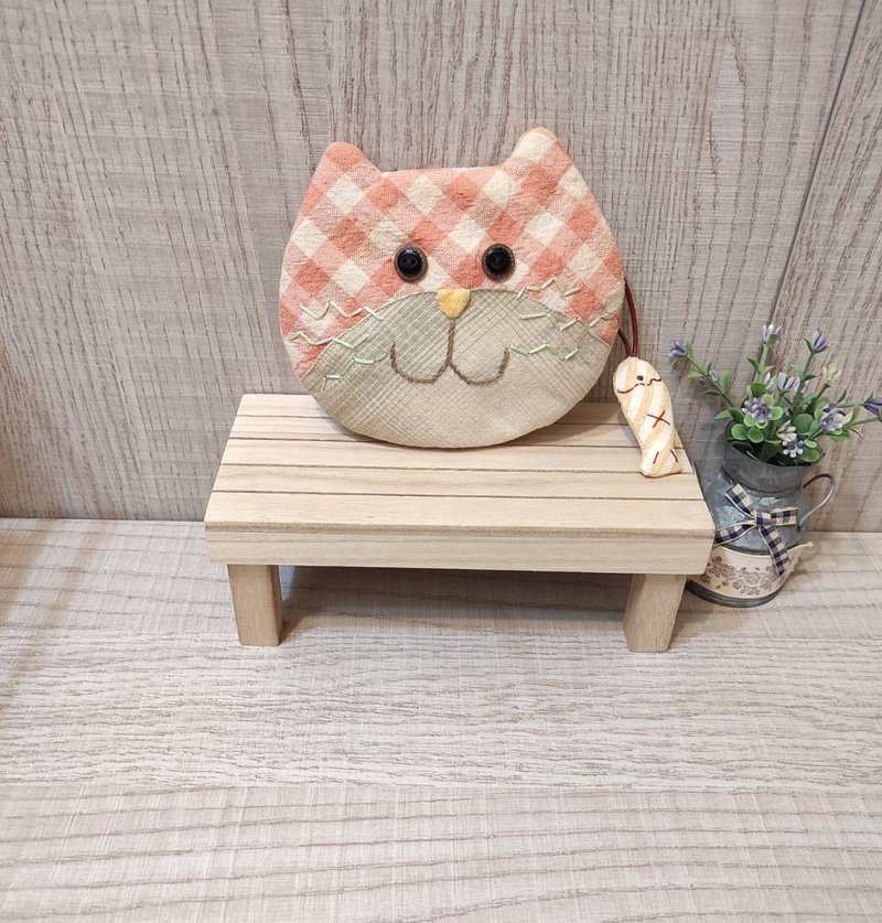 猫咪造型零钱包吊饰-B款 - 零钱包 - 棉．麻 