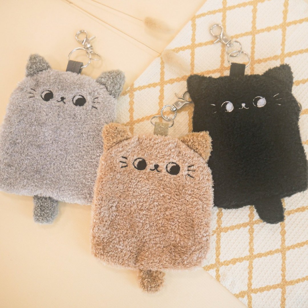 O-CAT－软毛猫挂饰卡包。JBG-259。小物收纳 - 零钱包 - 尼龙 