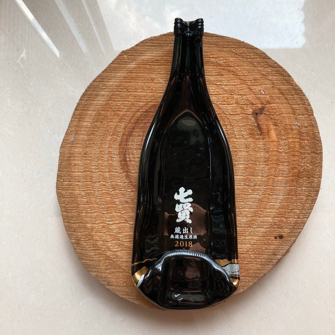 七贤 蔵出 藏出无滤过生原酒 酒瓶盘 盛盘 - 盘子/餐盘/盘架 - 玻璃 