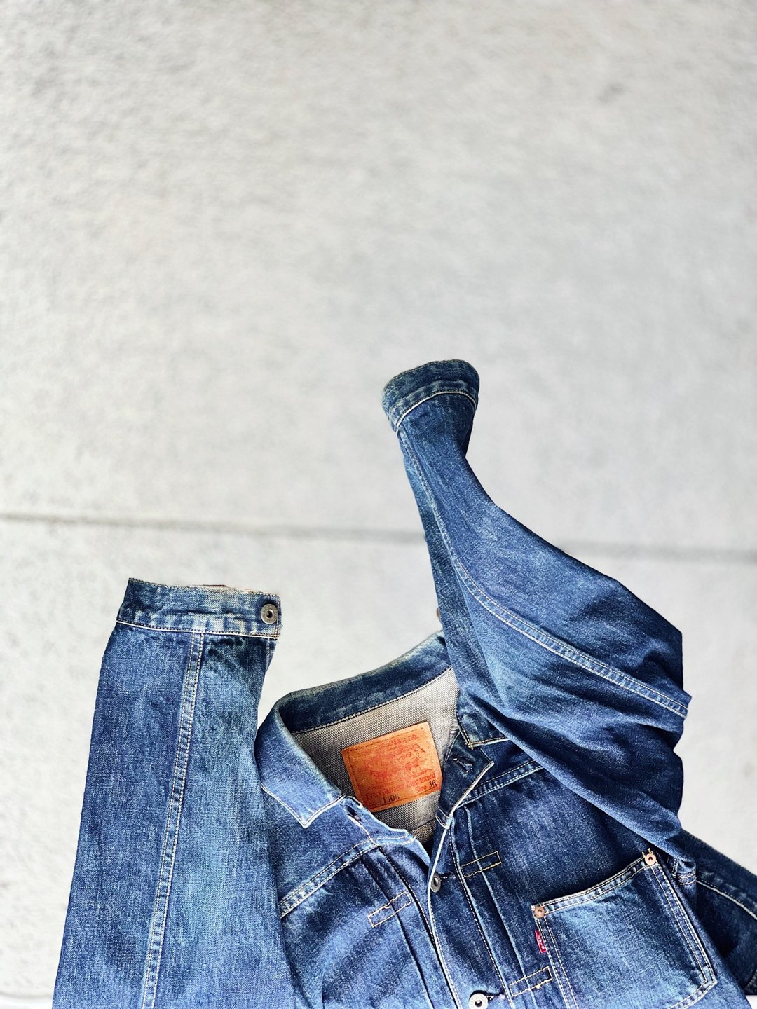 Levis 71506 LVC 经典素面版型 古着丹宁牛仔外套 vintage coat - 男装外套 - 棉 蓝色