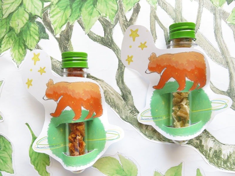 幸福果铺-星球橘熊造型试管小巧水果干(单支) - 水果干 - 新鲜食材 橘色