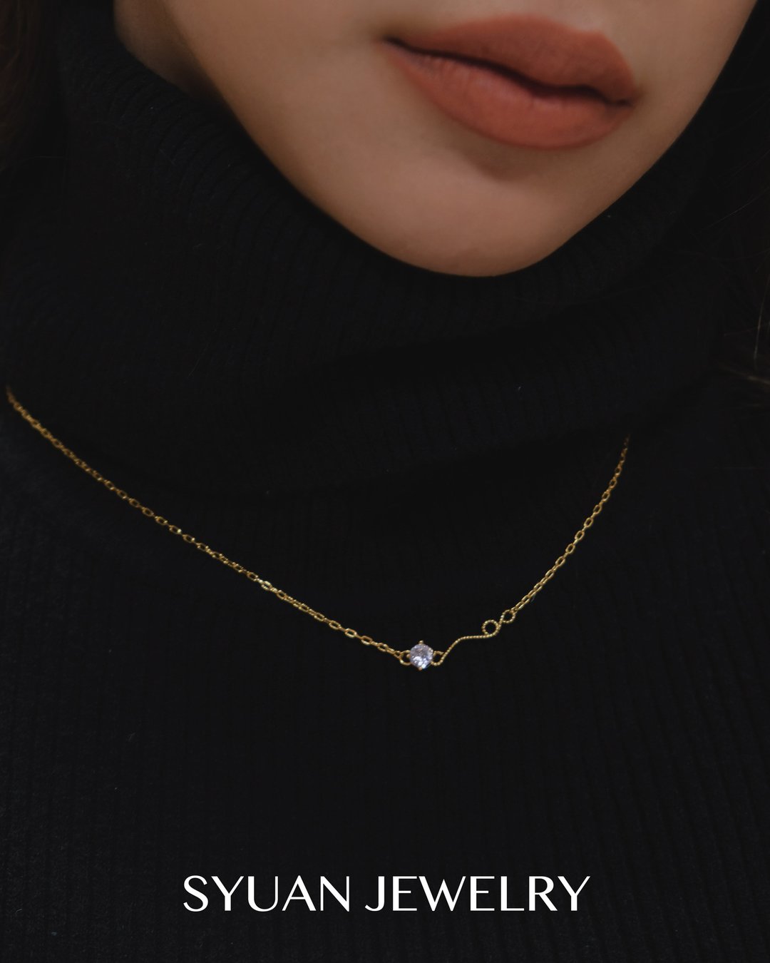 SYUAN JEWELRY | Best in me— 镀18K锆石项链 - 项链 - 其他金属 