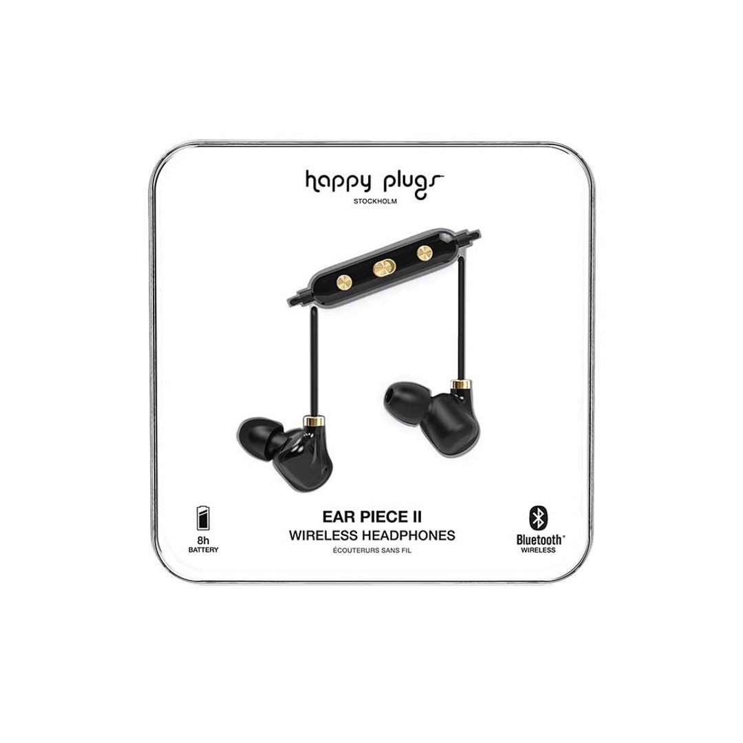 HAPPY PLUGS  EAR PIECE II 无线蓝牙坠饰耳机-黑金 - 耳机 - 塑料 黑色