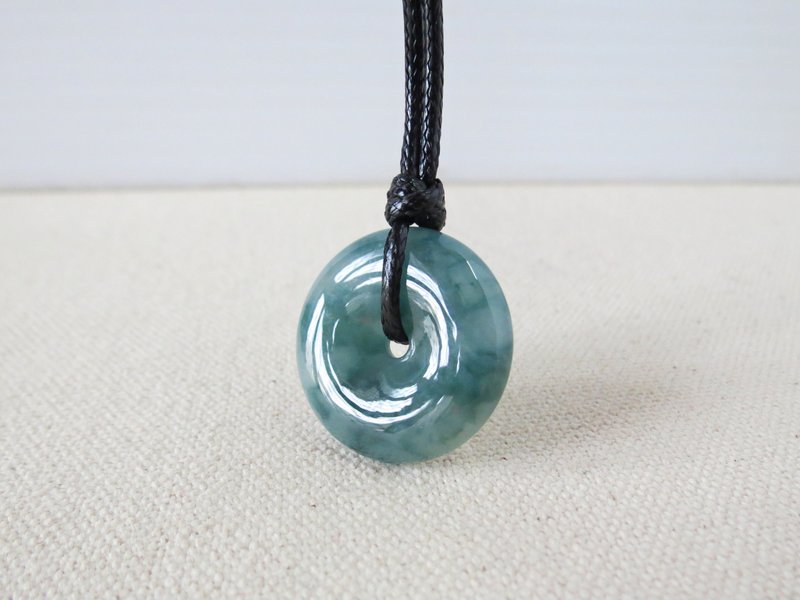 本命年【平安如意】飘花翡翠韩国蜡线项链*BS11*招财、防小人 - 长链 - 宝石 多色