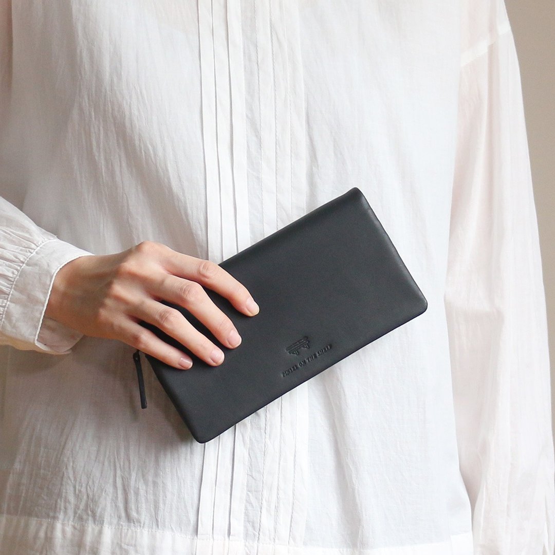 pinsel long wallet : black - 皮夹/钱包 - 真皮 黑色