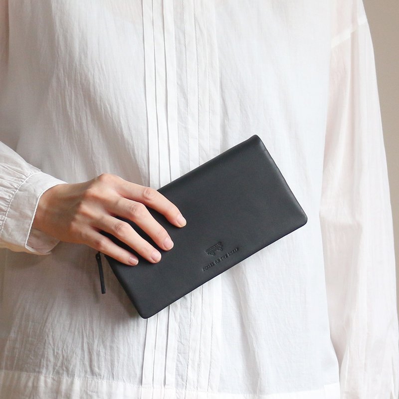 pinsel long wallet : black - 皮夹/钱包 - 真皮 黑色