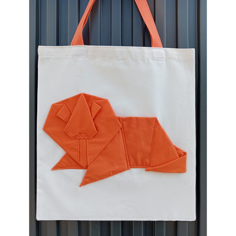 狮子折纸帆布手提袋 - 手提包/手提袋 - 棉．麻 