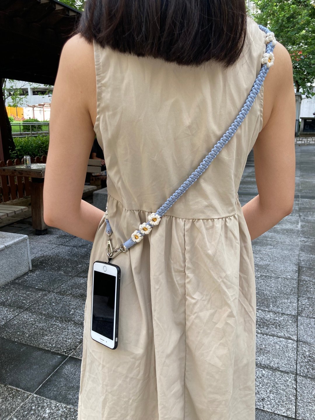【定制化】简约款 六瓣花花手机挂绳 手工编织 电话绳 - 挂绳/吊绳 - 棉 