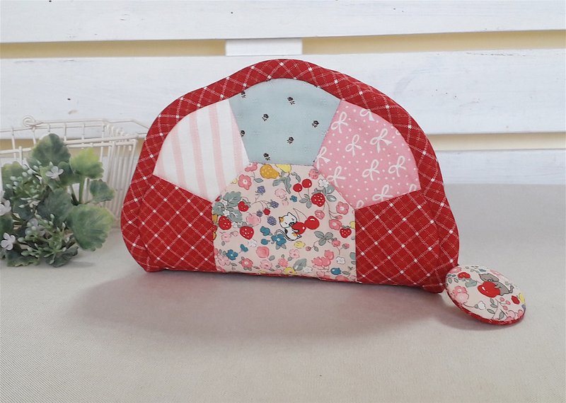 花盒子收纳包 | 针线 文具 美妆品收纳盒 - 化妆包/杂物包 - 棉．麻 红色