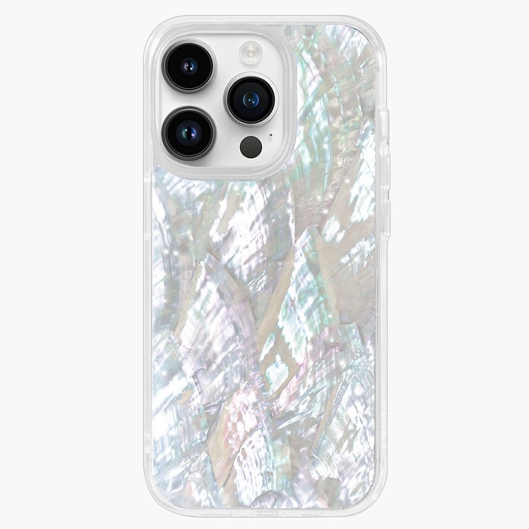 珊瑚海贝壳系列－珍珠美人鱼 防摔手机壳 iPhone 14 13 Pro Max - 手机壳/手机套 - 贝壳 透明