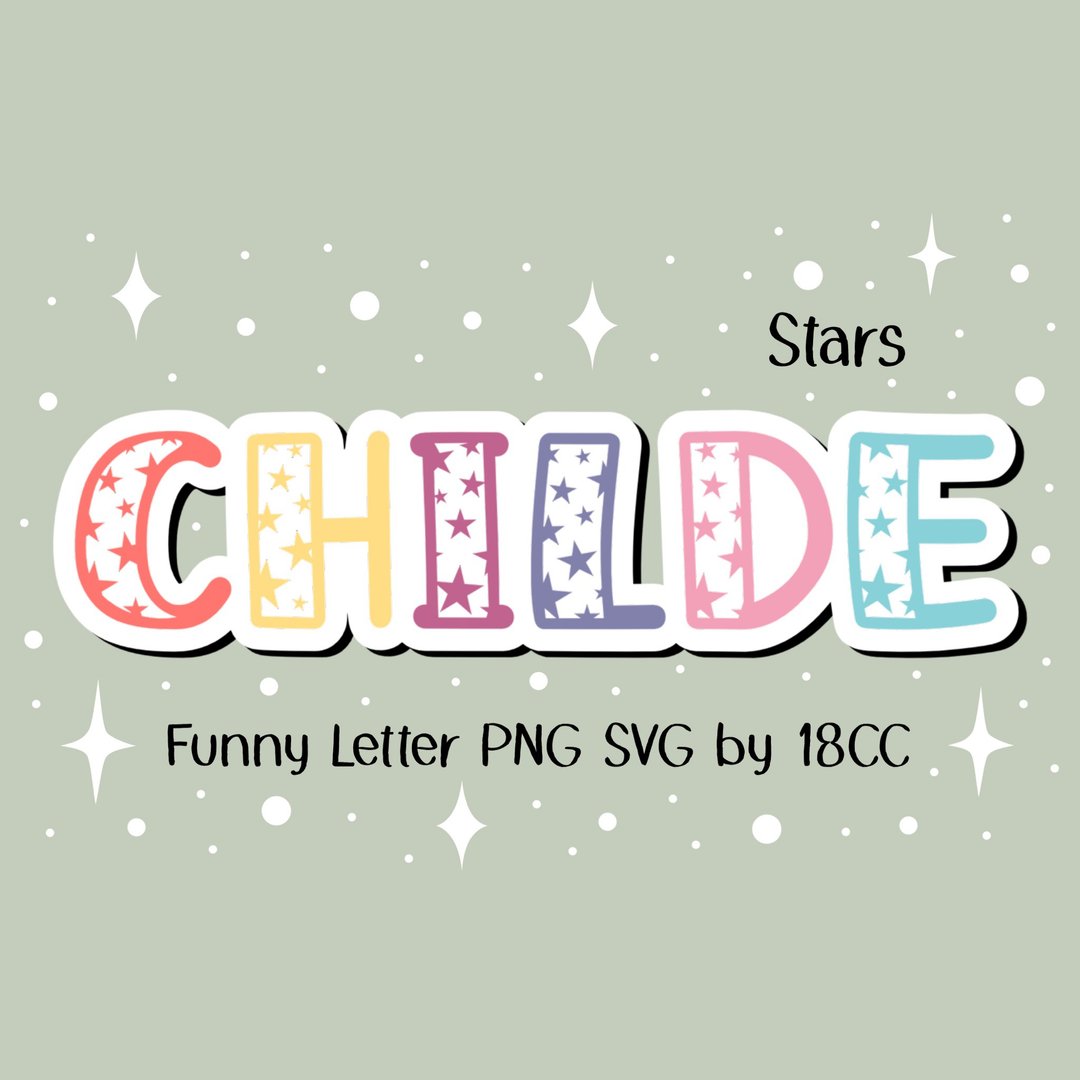 柴尔德星星字母表字母 PNG SVG - 其他数码设计 - 其他材质 