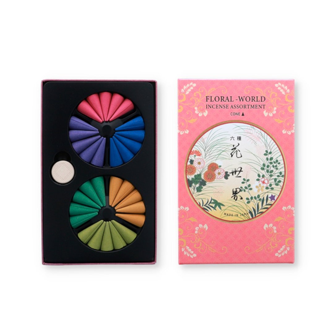 日本 松荣堂 Floral World【花世界】锥香组合 - 香薰/精油/线香 - 浓缩/萃取物 