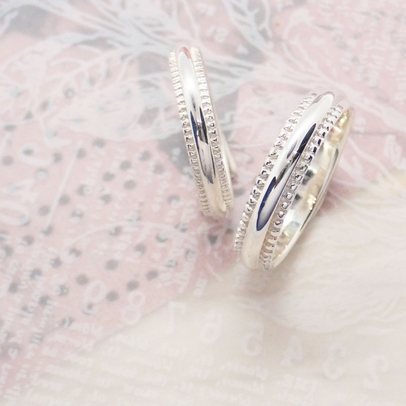 【比法一生】纯银情侣对戒—繁星  纯银925手作饰品 - 对戒 - 银 银色