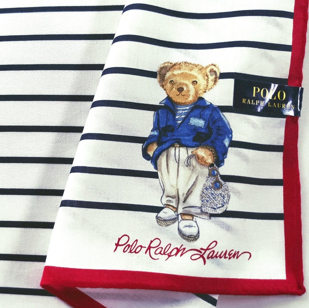 Polo Ralph Lauren 休闲风格复古手帕熊 19 x 19 英寸 - 手帕/方巾 - 棉 红色