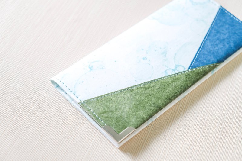 【纸造可能】bubble painted patchwork 系列  长款钱包 - 皮夹/钱包 - 纸 