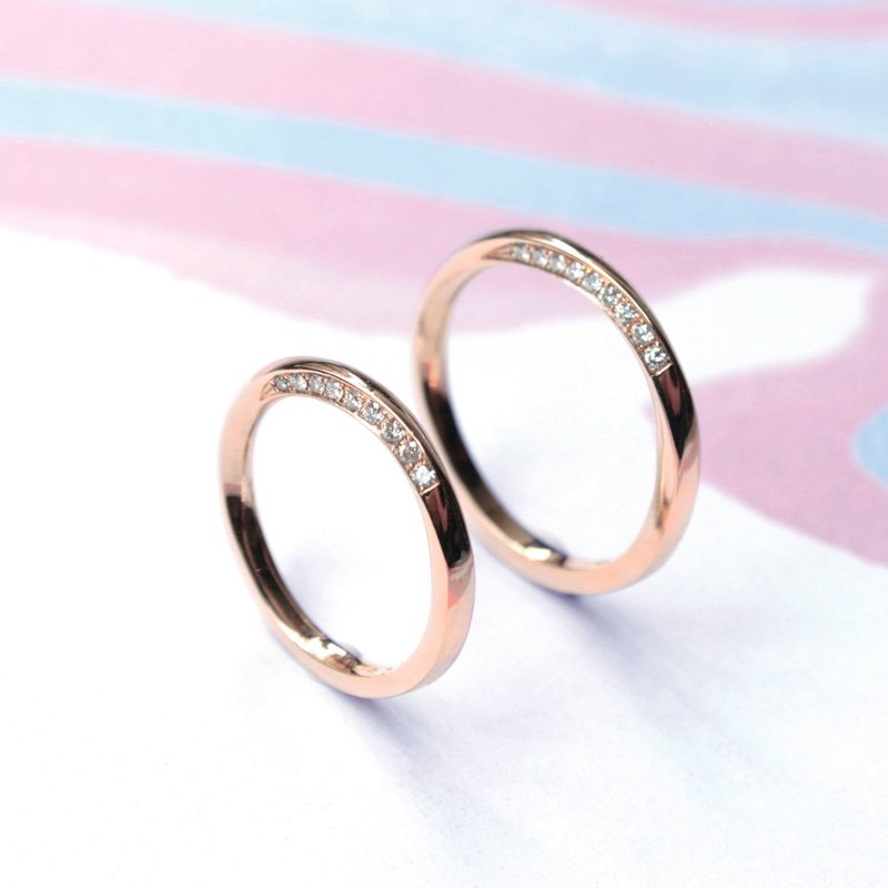 工艺约定对戒：璀璨钻石回旋戒 Swing Rings 《对戒》 - 戒指 - 其他金属 