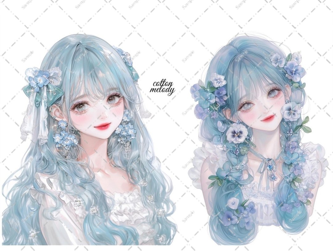 original sticker no.5658 人物贴纸 原创贴纸 人物贴纸 女孩贴纸 原创人物贴纸 - 贴纸 - 纸 