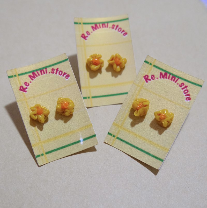 微缩港式烧卖耳环 - 耳环/耳夹 - 其他材质 