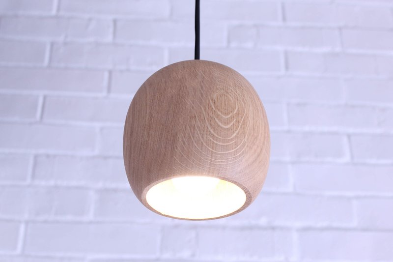 Wood pendant lampshade Wood hanging ceiling light Modern pendant light fixture - 灯具/灯饰 - 木头 