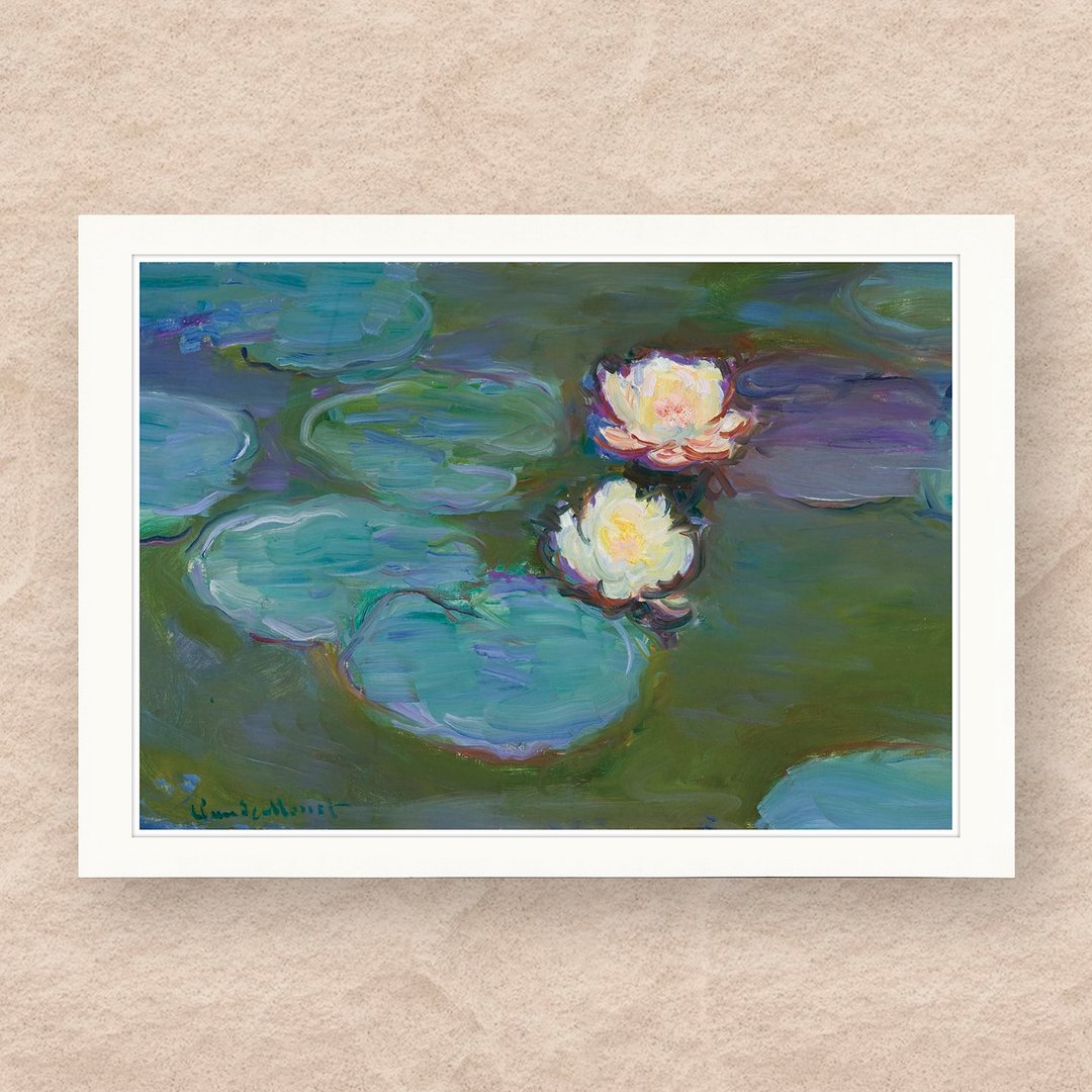 【B4 艺术画卡・B4 Poster】莫内・睡莲 - 海报/装饰画/版画 - 纸 蓝色