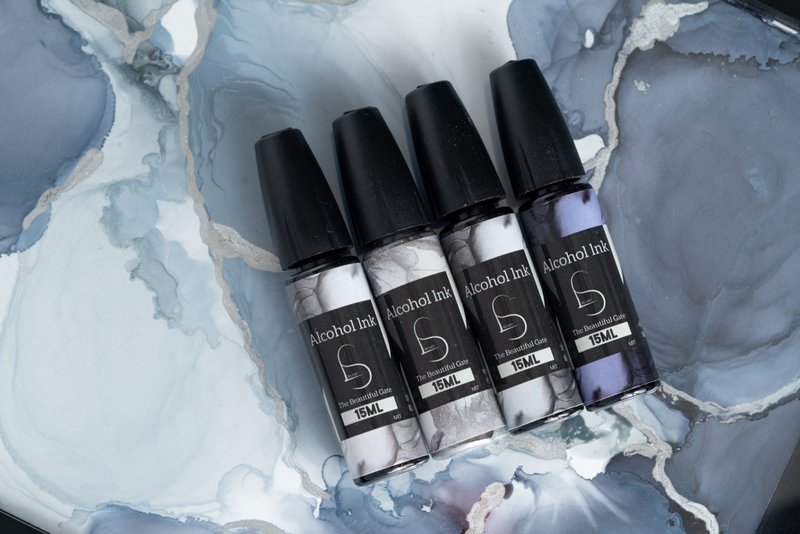 酒精墨-花岗岩盘配色组 - 插画/绘画/写字 - 颜料 灰色