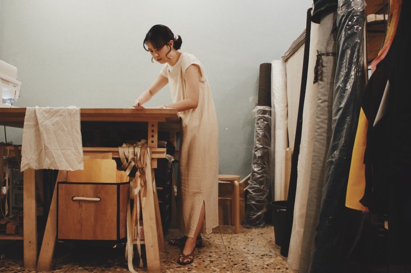 Omake Original / shiki pants - 洋装/连衣裙 - 棉．麻 白色