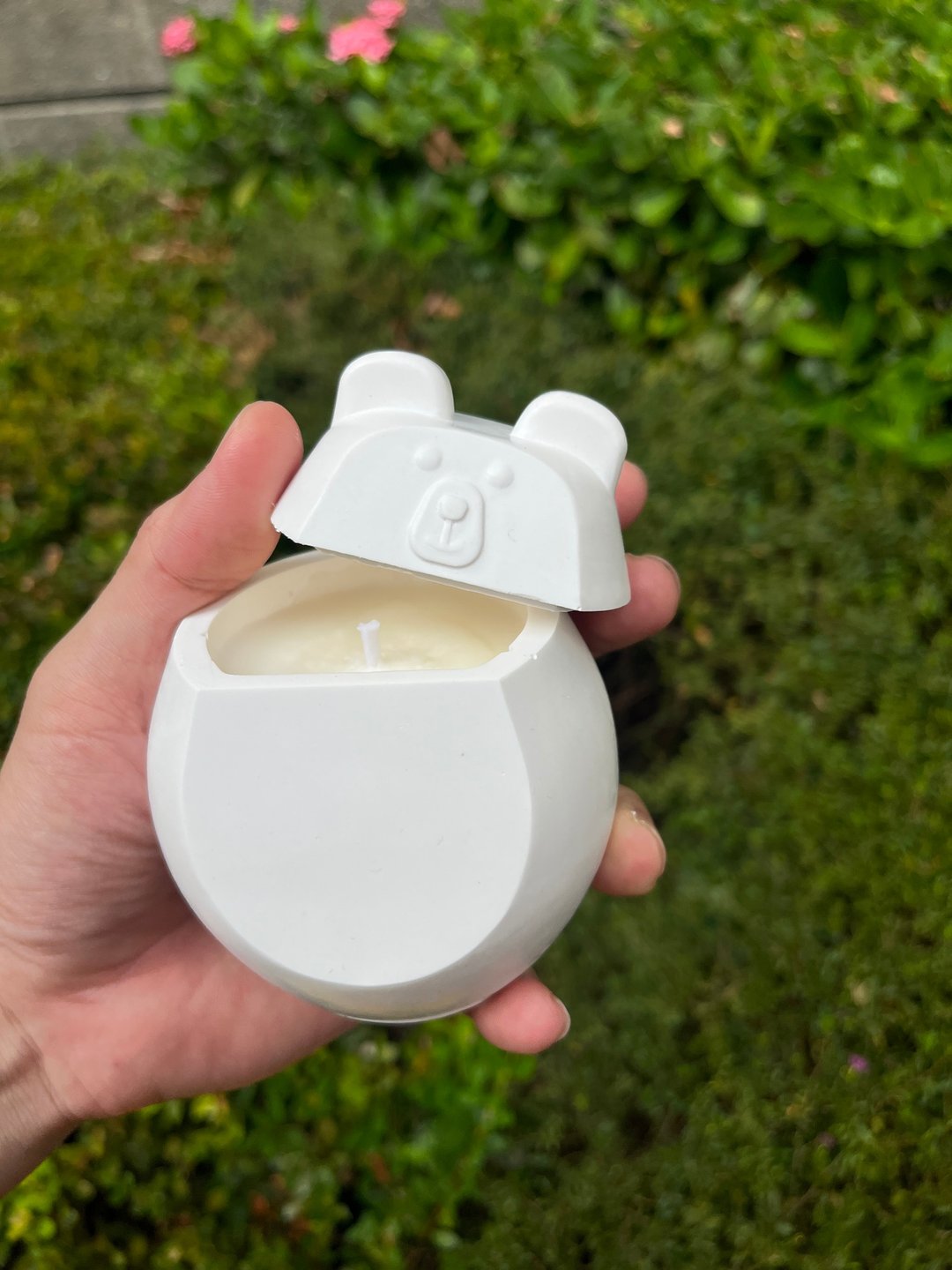 【生日礼物】暖暖熊 香氛蜡烛 75g - 香薰/精油/线香 - 其他材质 白色