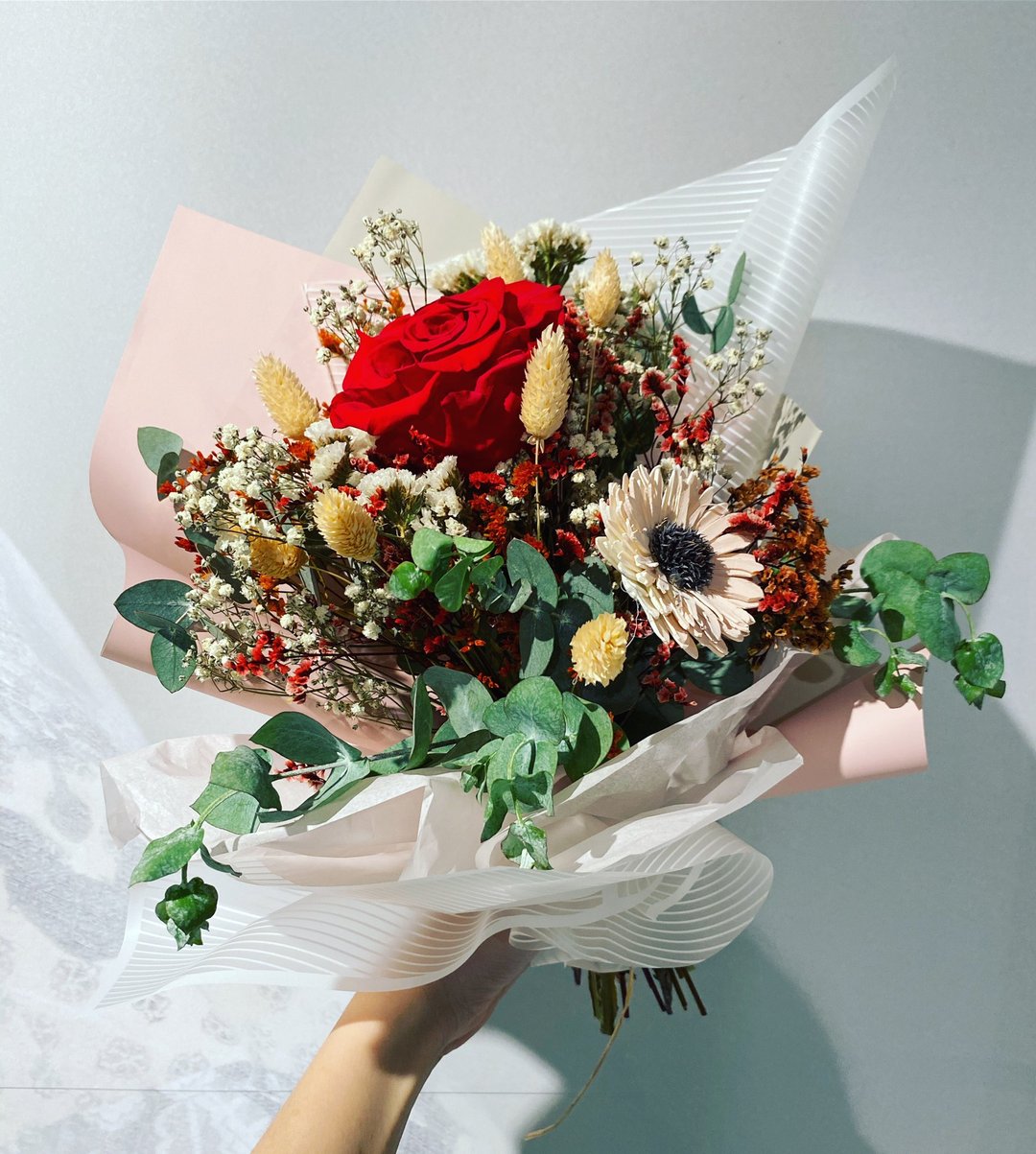 【永生花束】厄瓜多尔尔绝美永生玫瑰花束—经典永恒 | 节日送礼 | 求婚 - 干燥花/捧花 - 植物．花 红色