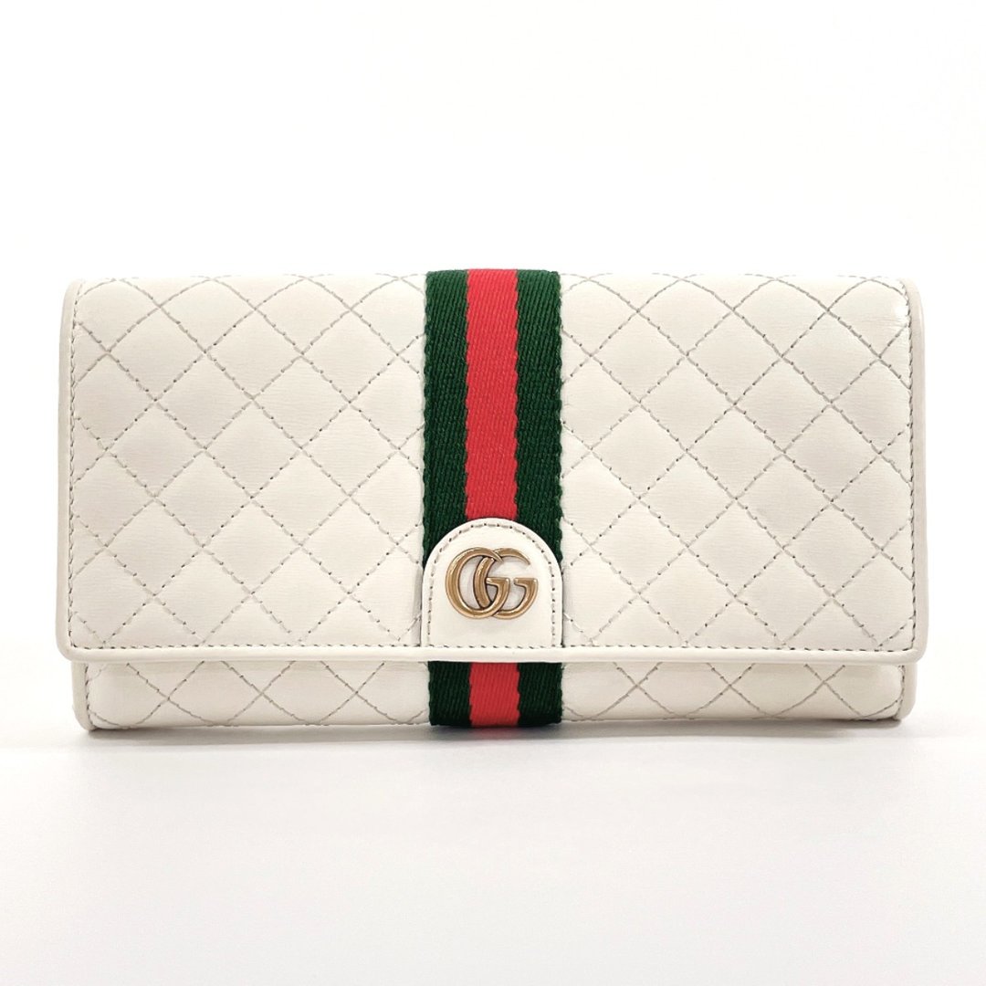 [日本直销，二手，状况良好] Gucci 长款钱包536451 GG Marmont 绗缝皮夹皮革白雪利线 - 皮夹/钱包 - 真皮 白色