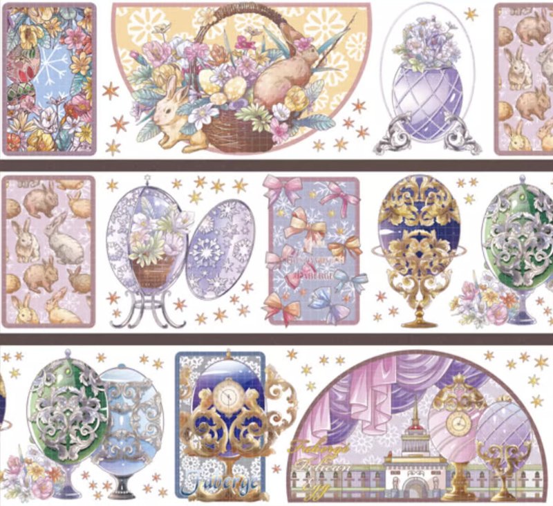 俄式甜蜜回忆录 PET 和紙膠帶 台灣製 10米卷 - 纸胶带 - 其他材质 多色