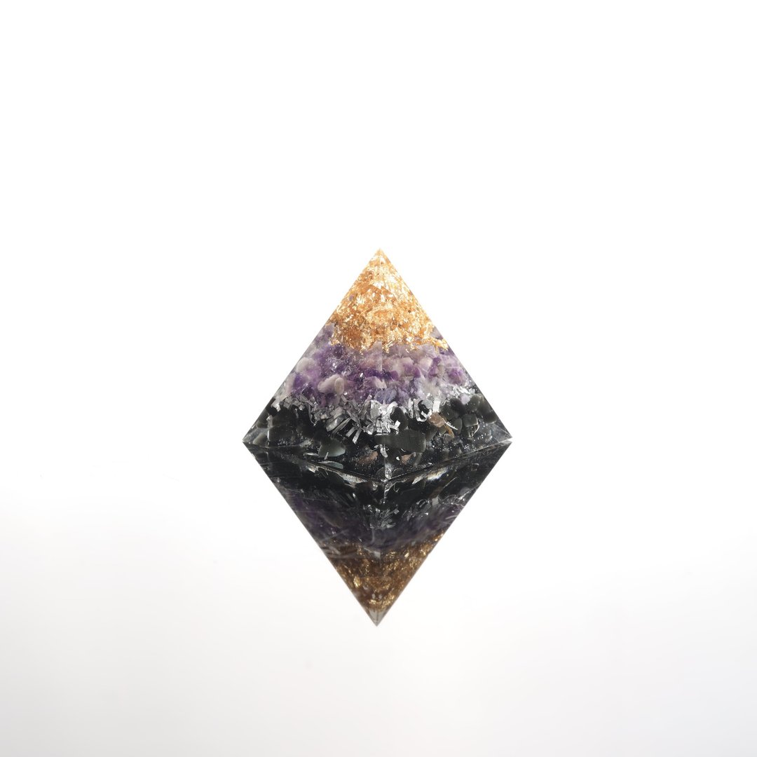 【毕业礼物】紫醉金迷金字塔-奥刚金字塔Orgonite水晶疗愈奥根塔 - 摆饰 - 水晶 紫色