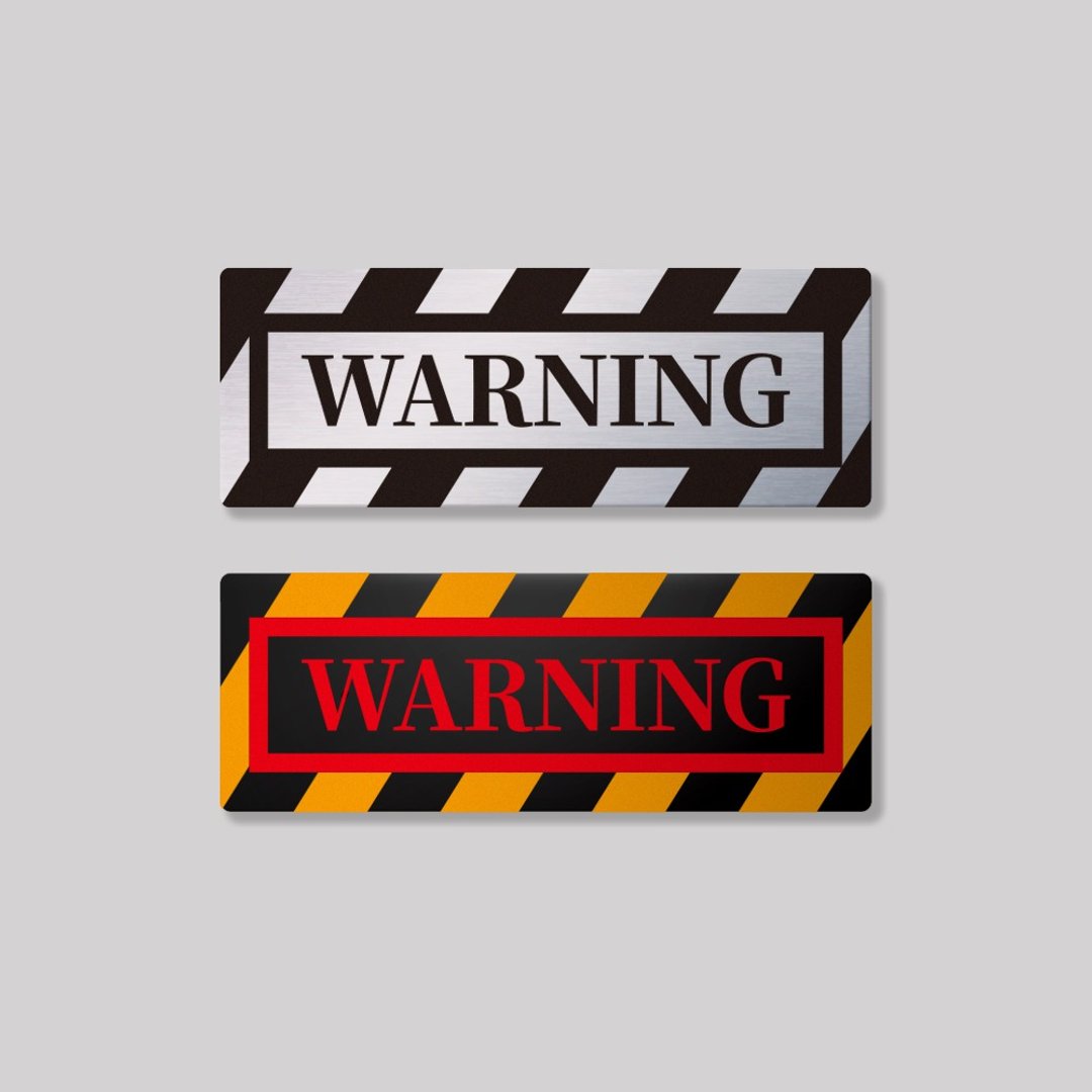 WARNING/铝牌饰贴 SunBrother孙氏兄弟 - 贴纸 - 铝合金 