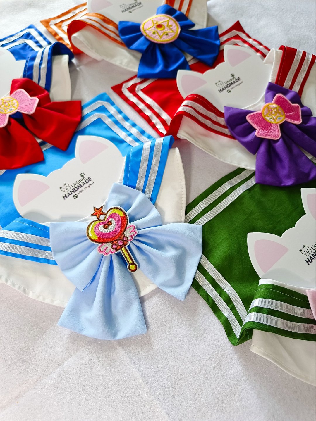 美少女战士造型 sailor moon 宠物围巾/颈饰 猫狗犬 - 衣/帽 - 棉 蓝色