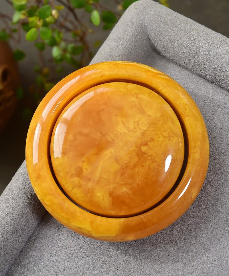 收藏级一套精美蜜糖红手镯平安牌吊坠  天然俄料蜜蜡 可以不可求 - 项链 - 宝石 