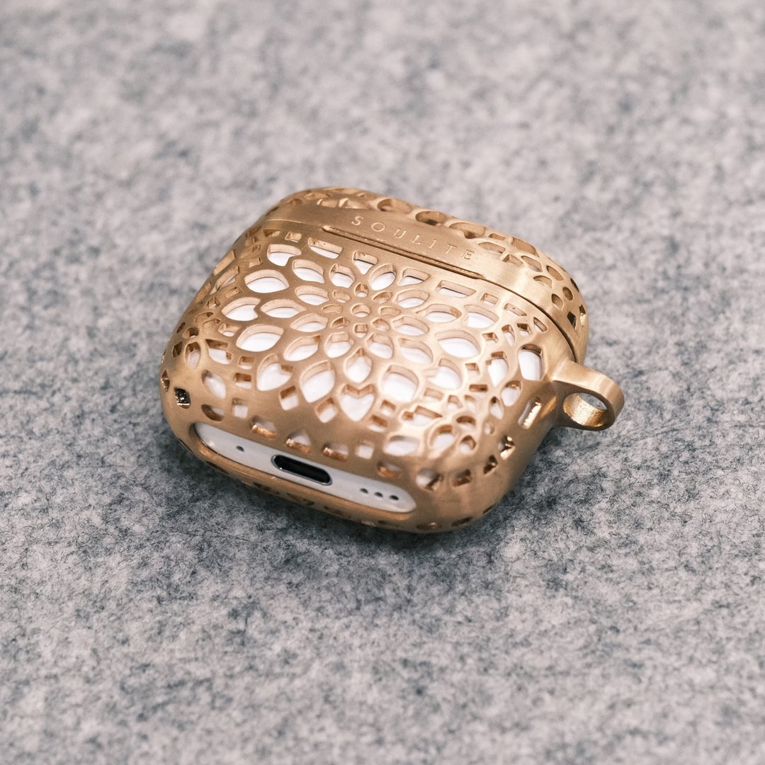 SOULITE Flower Vibes Rose AirPods 4 耳机壳 (case only) - 其他 - 不锈钢 粉红色