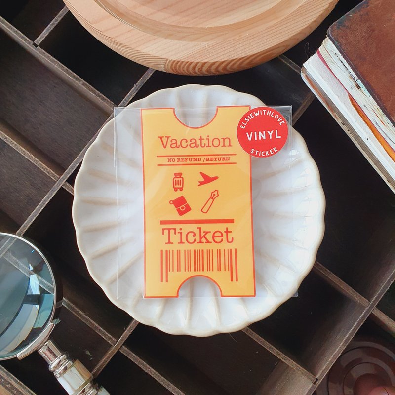 渡假票券 乙烯基贴纸 - 贴纸 - 其他材质 多色