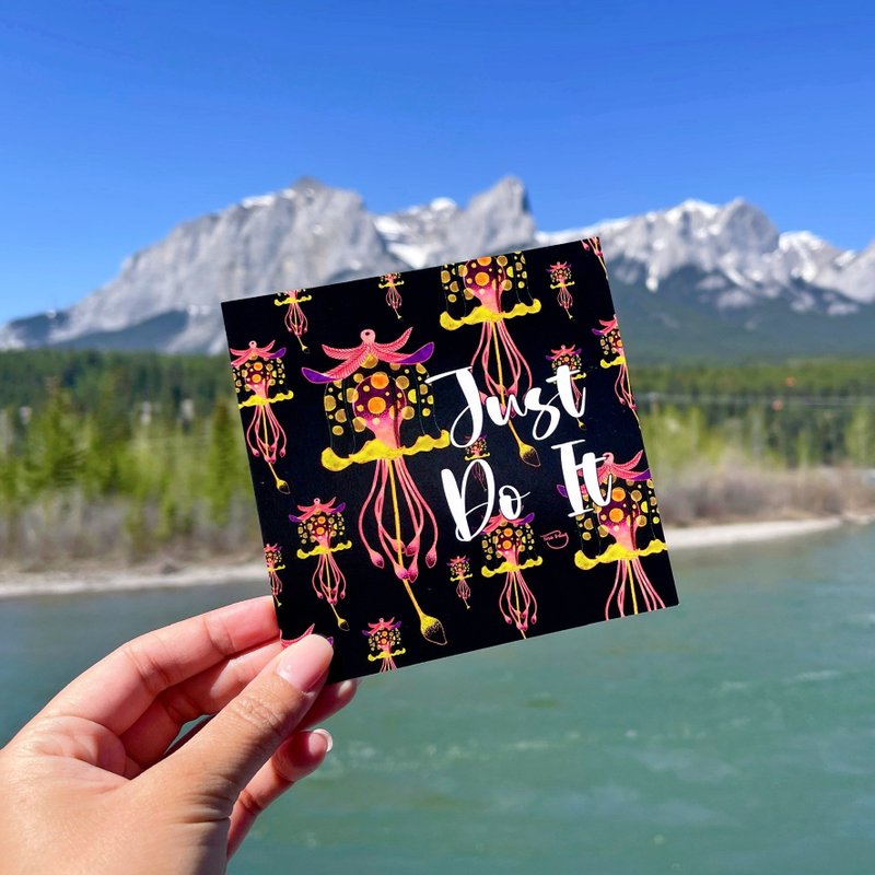 深海水母明信片 Just Do It - 卡片/明信片 - 纸 多色