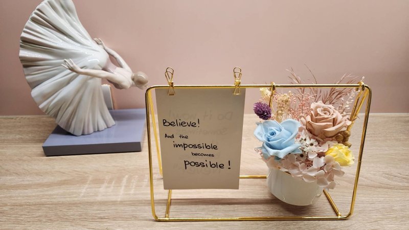 办公室小物系列--应援给力永生盆花 - 干燥花/捧花 - 植物．花 蓝色