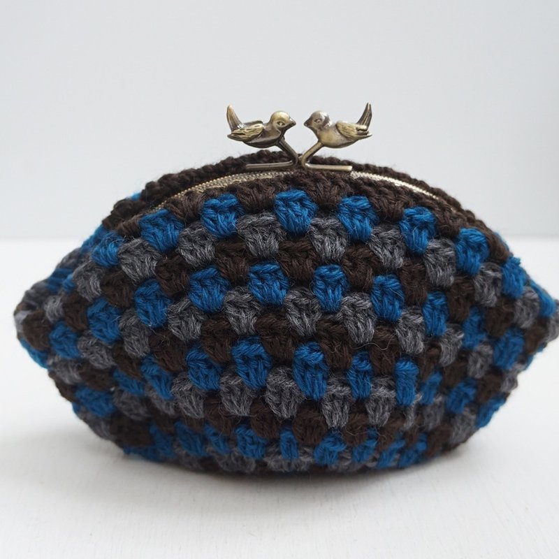 Ba-ba (m) 奶奶圆小包 C1773 号 - 化妆包/杂物包 - 其他材质 蓝色