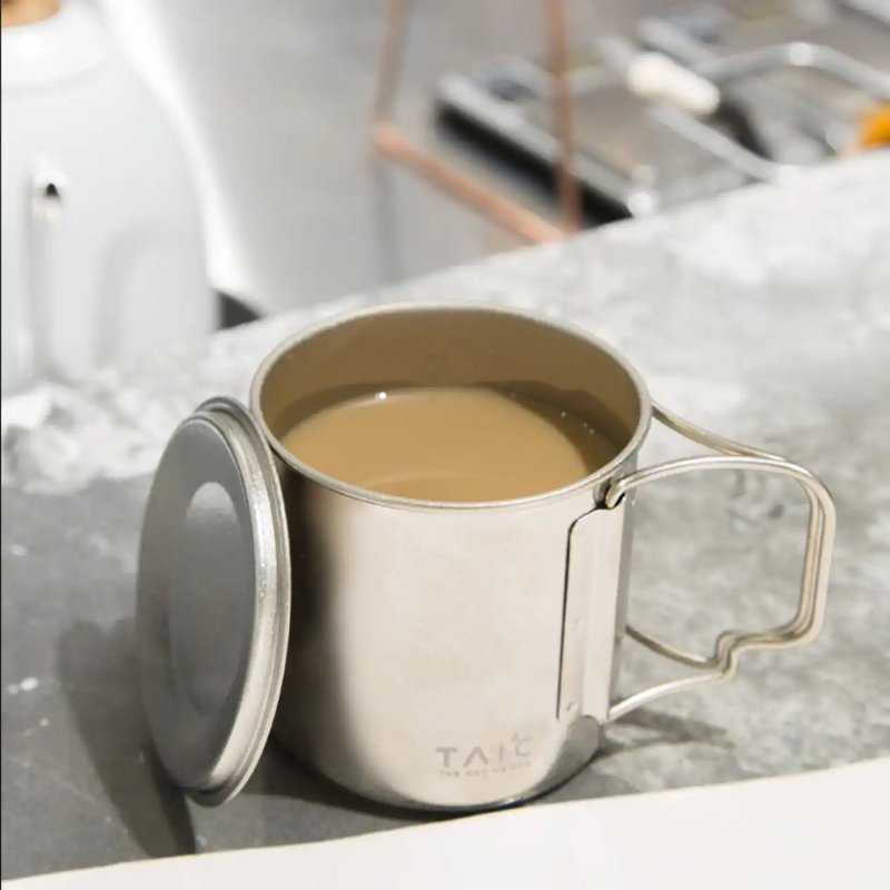 TAIC 太可 纯钛马克杯(附上盖) 450ml - 其他杯子 - 其他材质 银色