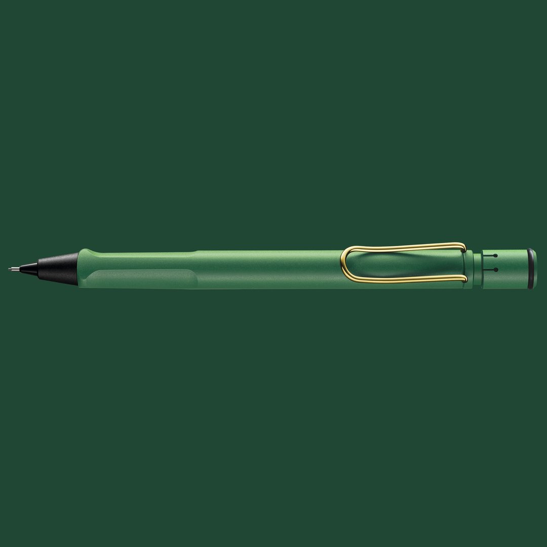 【雷雕刻字2024】LAMY 自动铅笔 限量独家笔盒/SAFARI/复古绿金夹 - 铅笔/自动铅笔 - 塑料 绿色