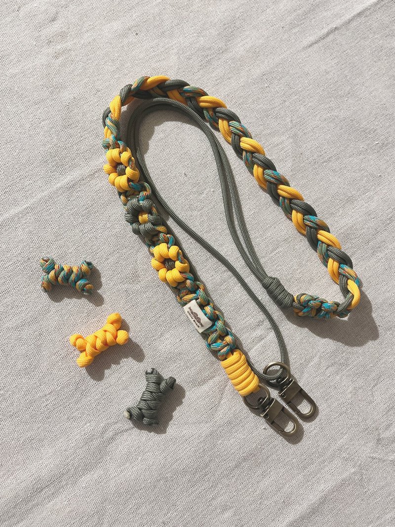 去编 | 花结-可调式挂绳 | Adjustable Strap - 挂绳/吊绳 - 尼龙 橘色