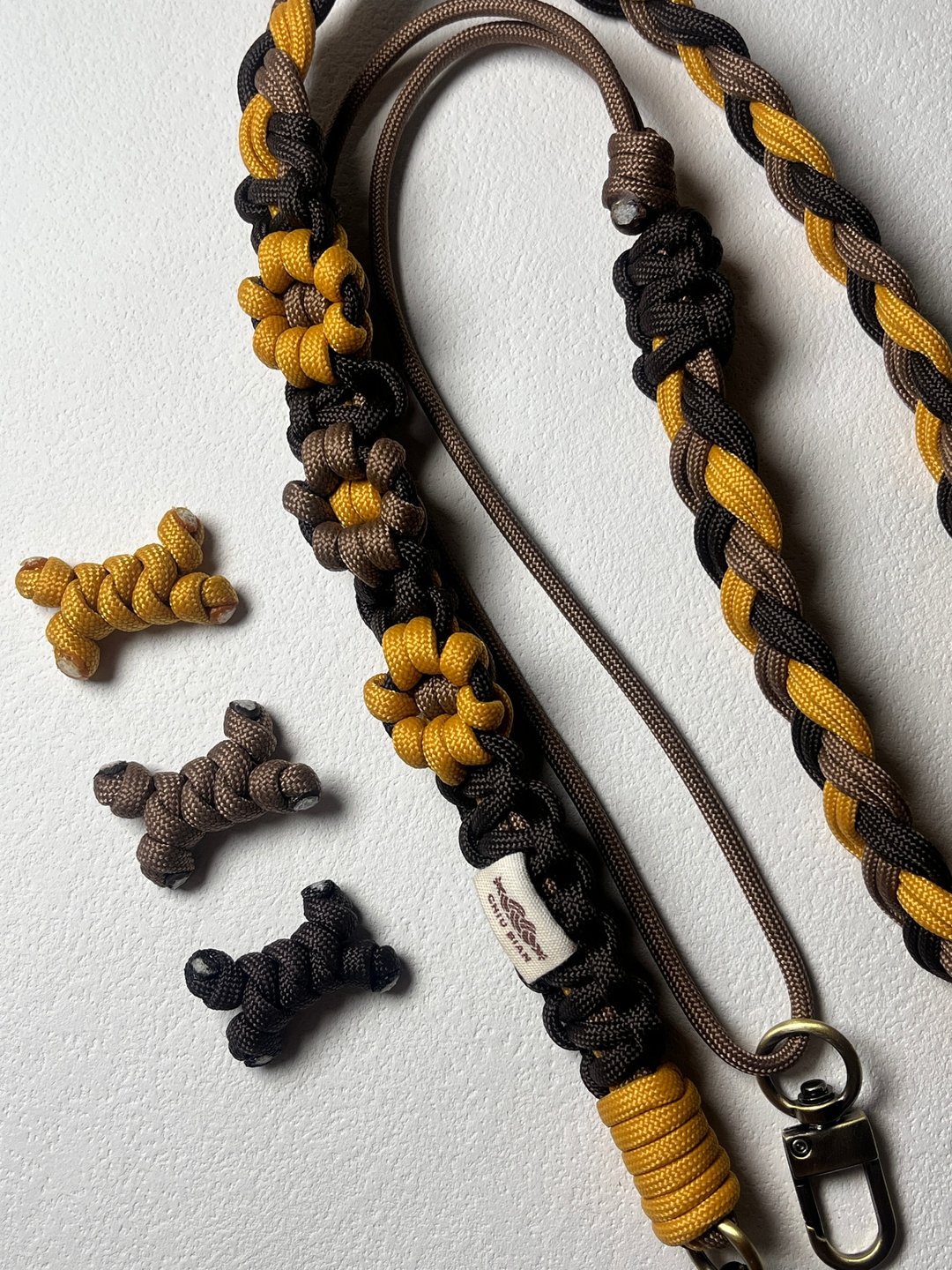 去编定制 | 2way 花结 - 可调式挂绳 - 小花款 |  Adjustable Strap - 挂绳/吊绳 - 尼龙 橘色