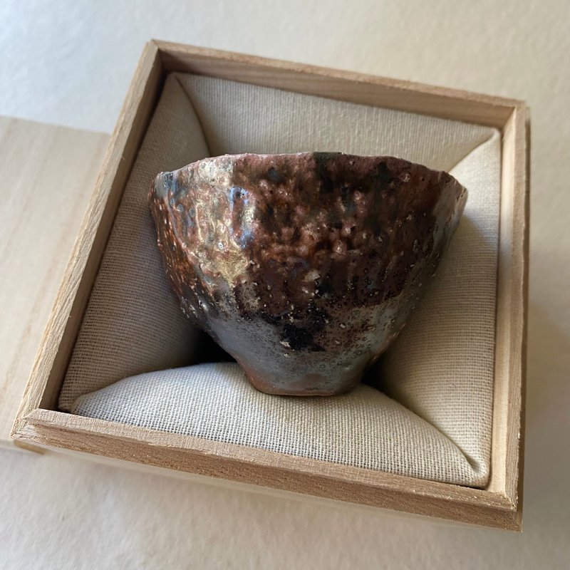 陶/柴烧/绞胎/小杯/附木盒 - 茶具/茶杯 - 陶 粉红色