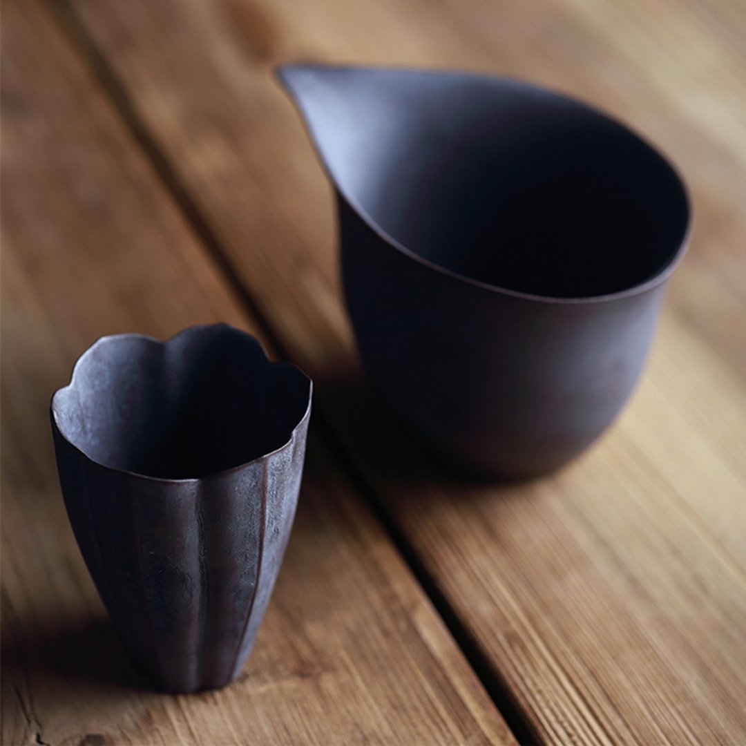 茶花片口聞香花杯 - 茶具/茶杯 - 陶 