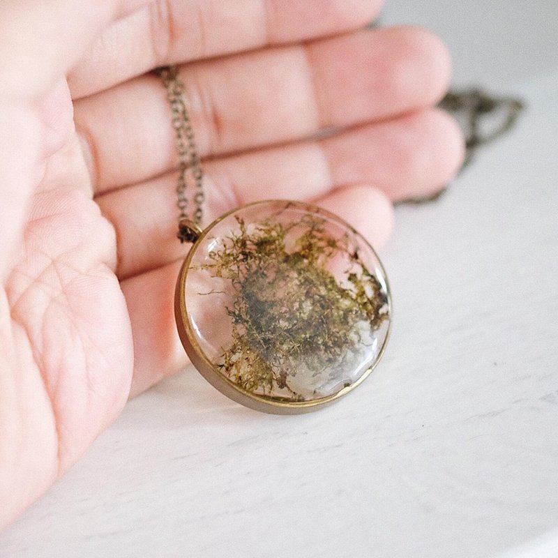 Moss bright 30 mm (Bronze  color) - 项链 - 植物．花 透明