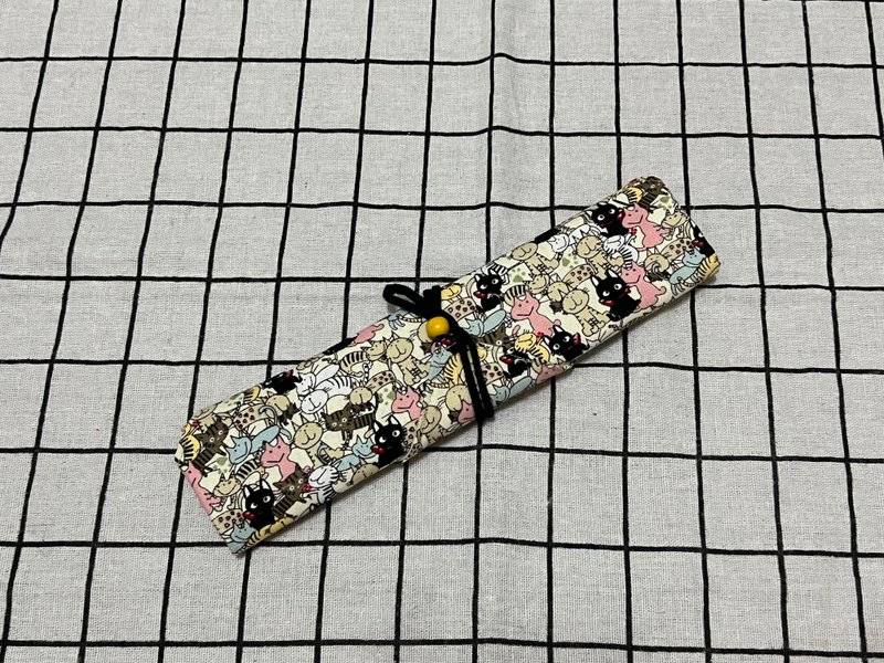 好好生活 — 缠绕式环保餐具袋-淘气猫乐园 - 其他 - 棉．麻 
