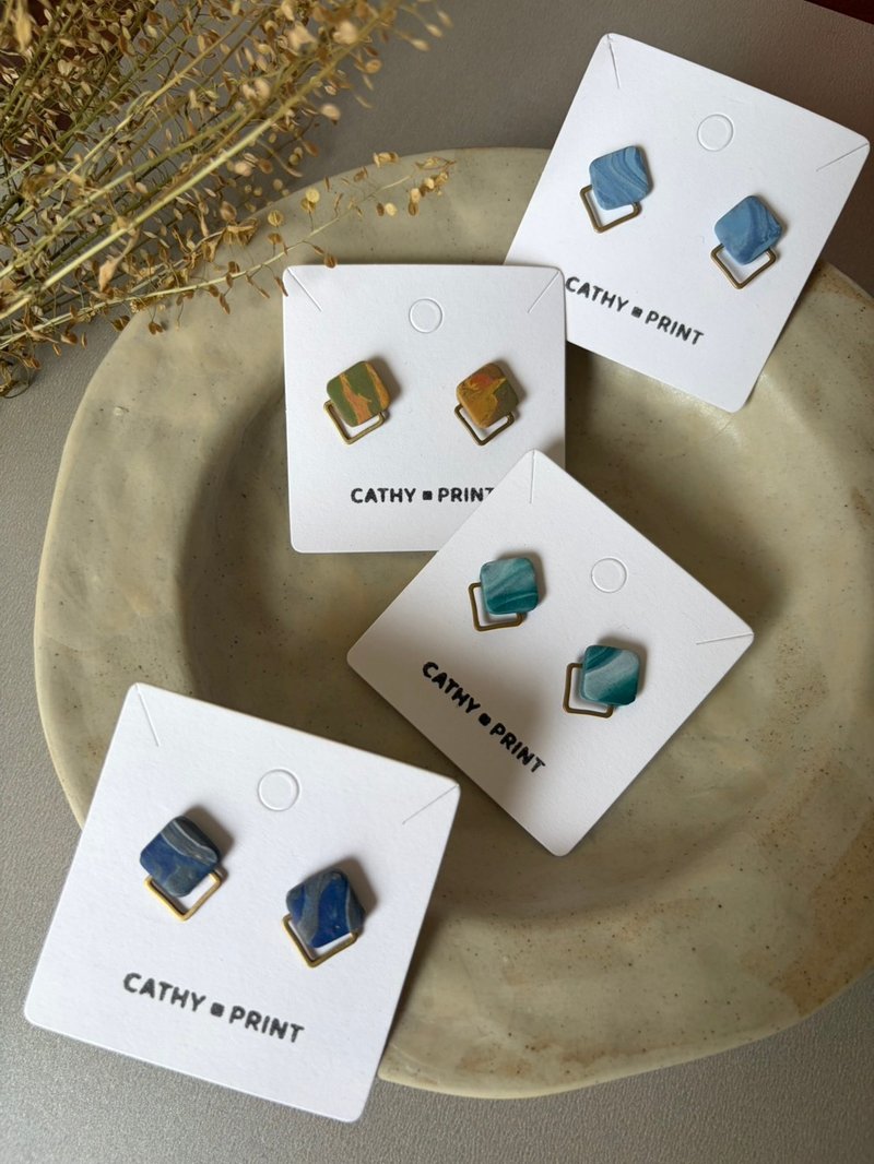 双框系列 - 耳环/耳夹 - 其他材质 