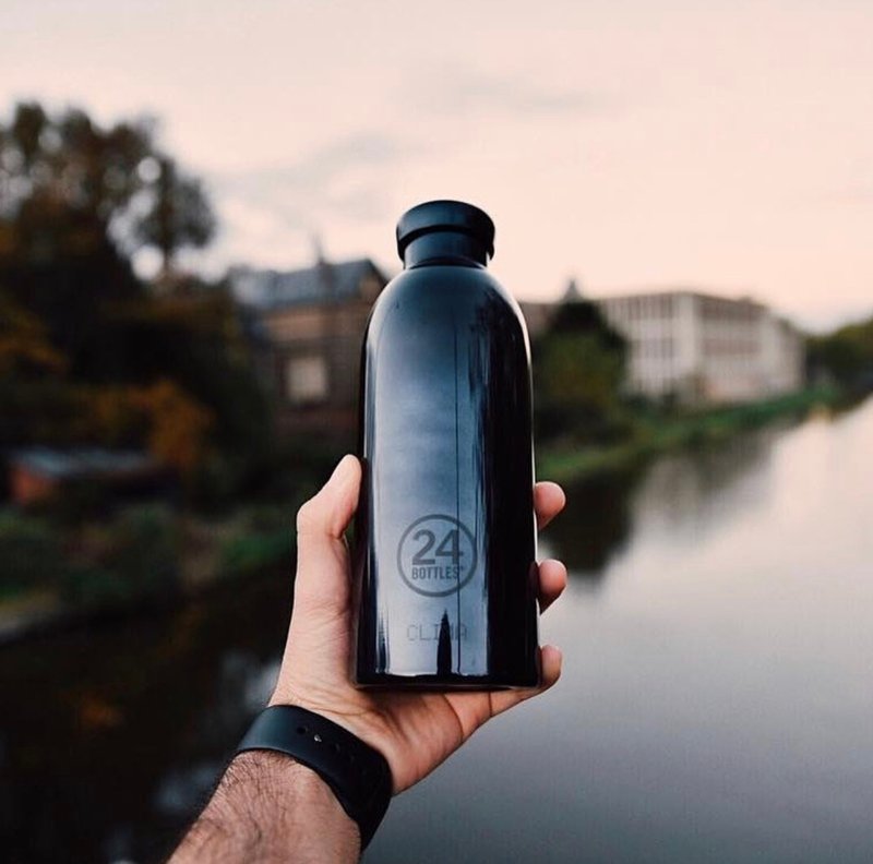 意大利24Bottles【CLIMA冷热保温系列】雷神之黑 - 不锈钢瓶 - 保温瓶/保温杯 - 不锈钢 黑色