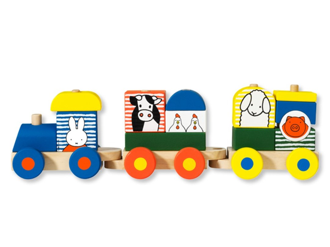 Miffy 米飞儿木火车 - 玩具/玩偶 - 木头 多色